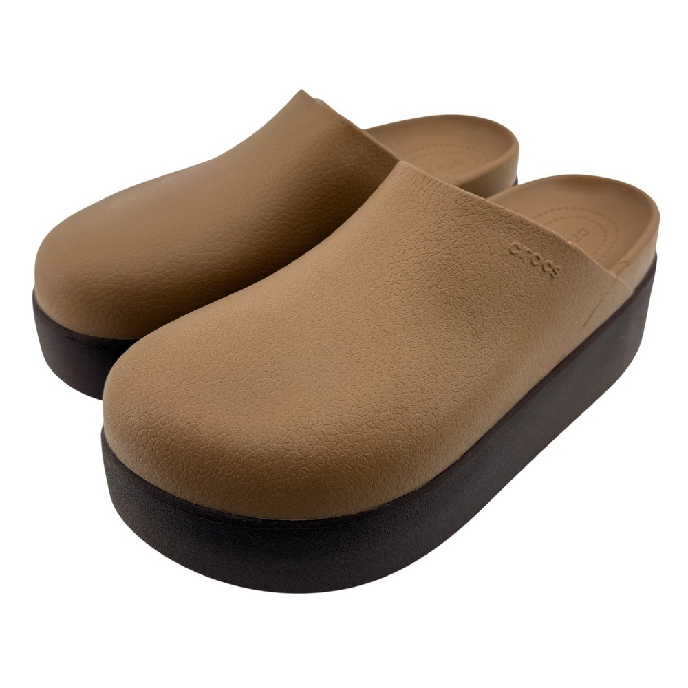 Crocs Dylan Platform Clog Mule Sepia Brown Women 11 Chunky Y2K Casual Shoe New